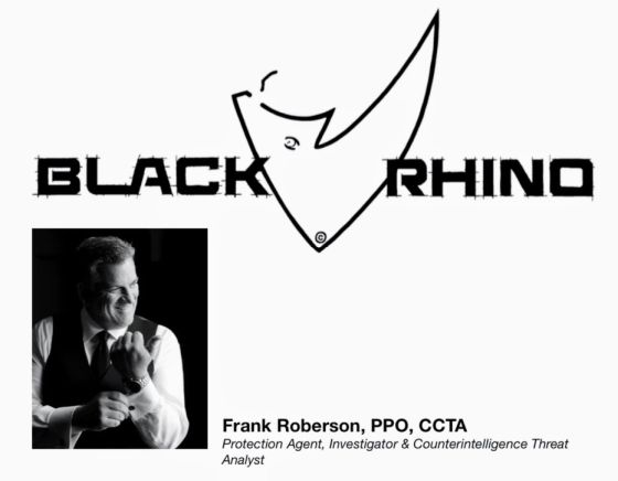 Frank Roberson with the Black Rhino Protection Agency