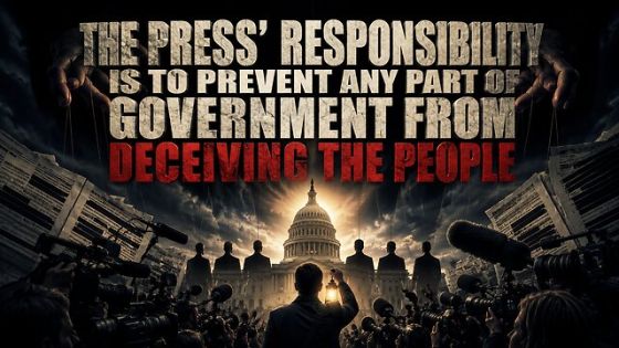The Press' Responsibility Is To Prevent Any Part Of Government From Deceiving The People