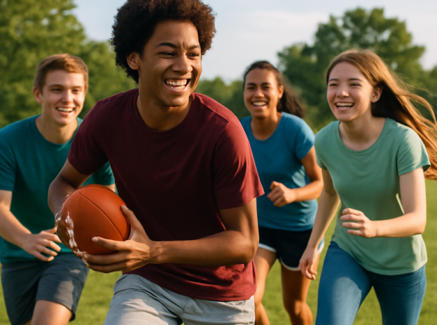 teens playing