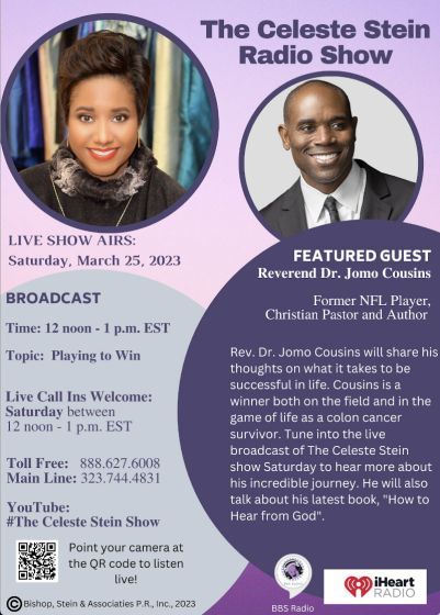 Featured Guest, Reverend Dr. Jomo Cousins on The Celeste Stein Show